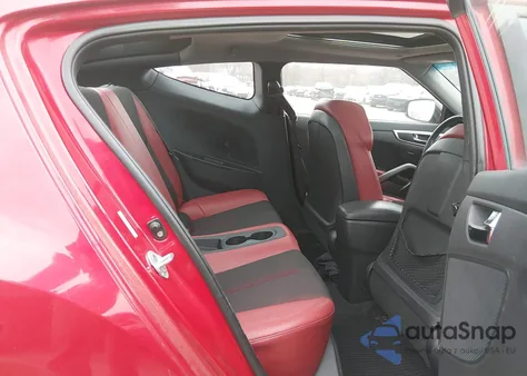 2012 Hyundai Veloster Base W/Red/Black from USA, damaged, VIN KMHTC6AD9CU070372